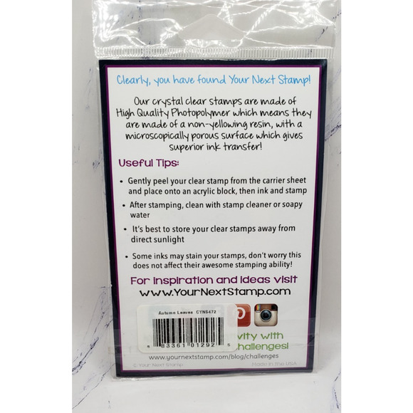 Autumn Leaves Your Next Stamp Clear Acrylic Stamp CYNS472 - Picture 3 of 4